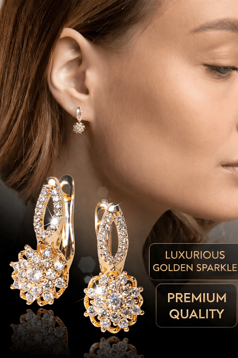 Earrings jewelry medical alloy with stones