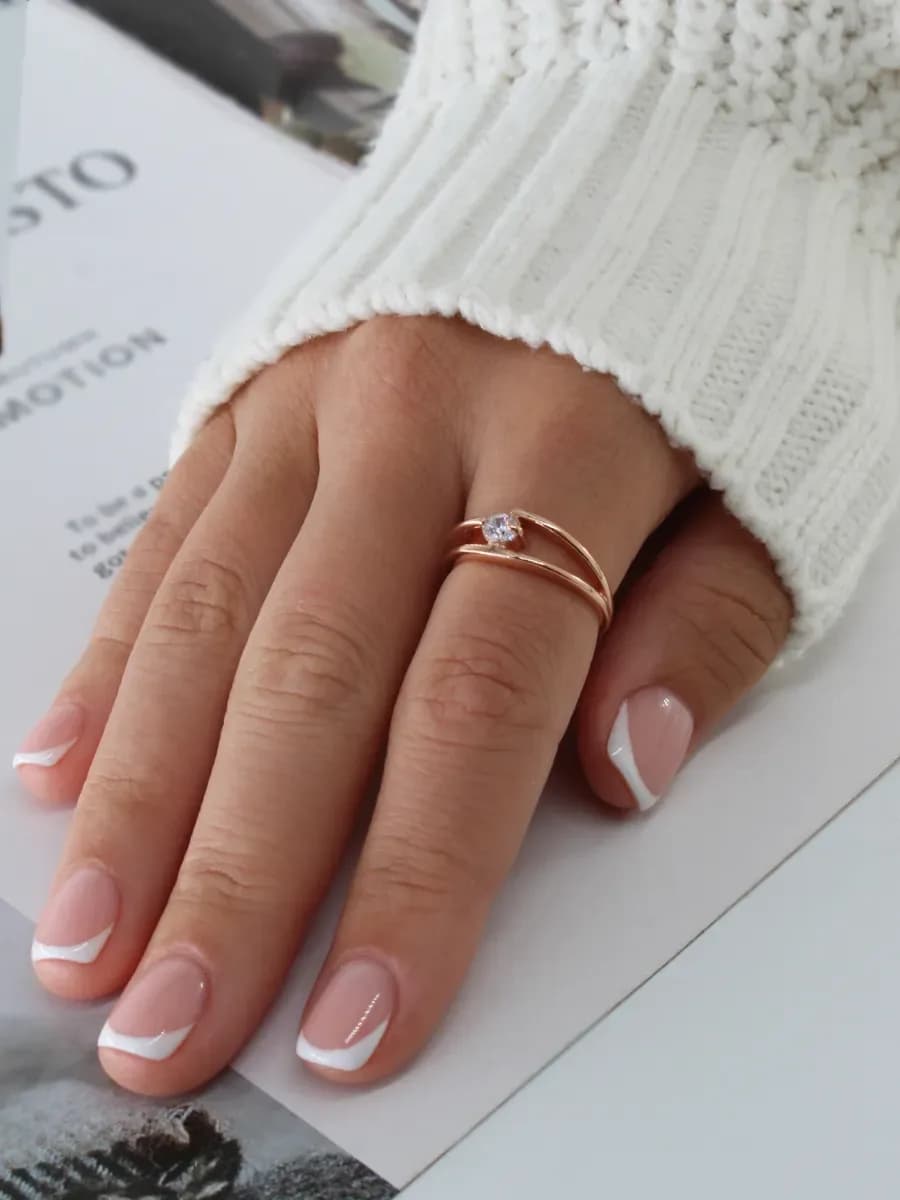 Gold plated ring with stone jewelry