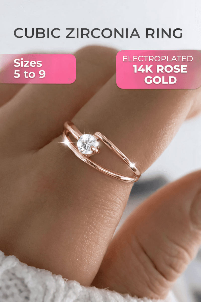 Gold plated ring with stone jewelry
