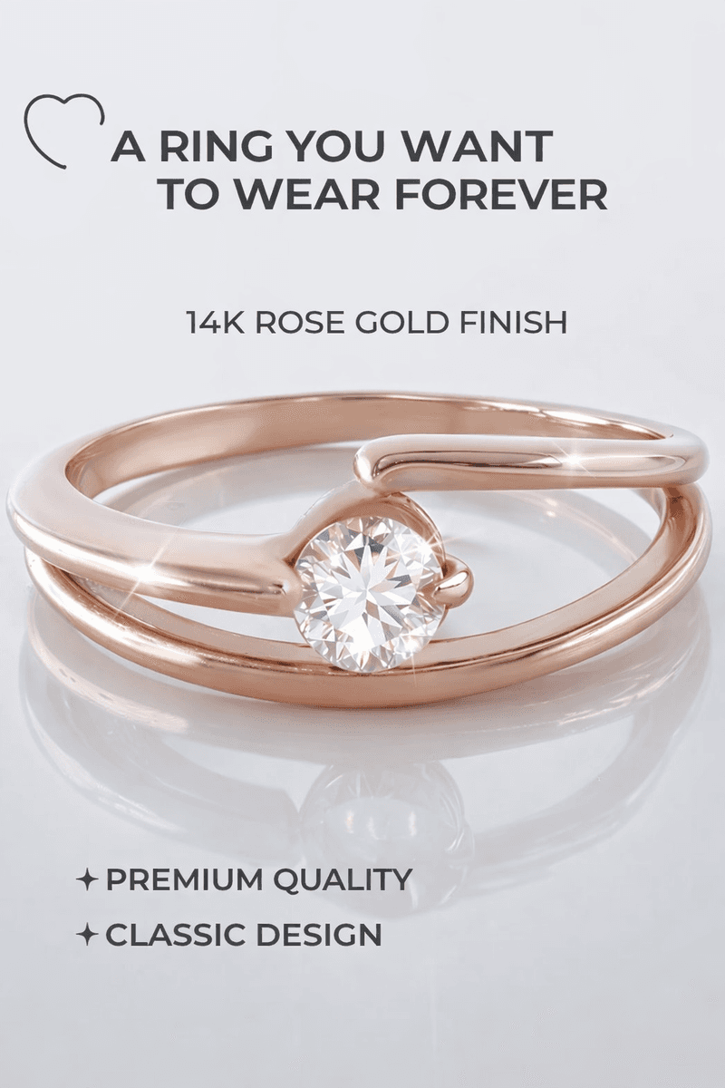 Gold plated ring with stone jewelry