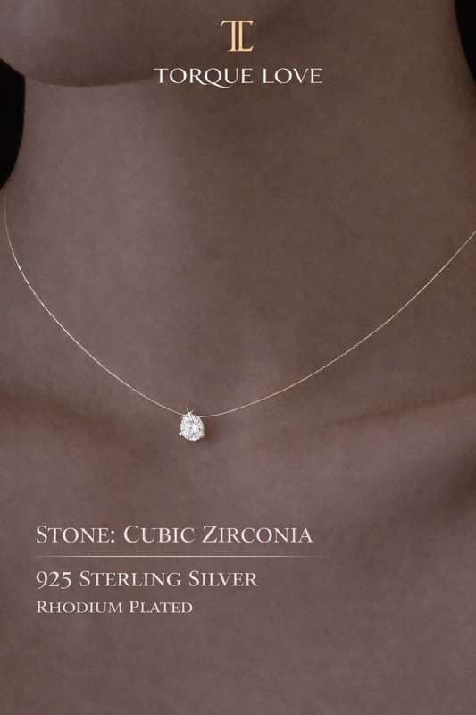 Fishing line with stone silver 925