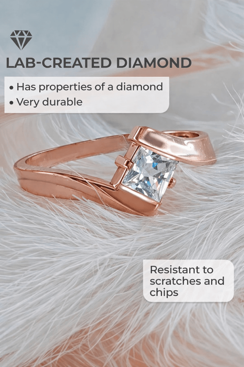 Women's gold plated ring with cubic zirconia stone jewelry