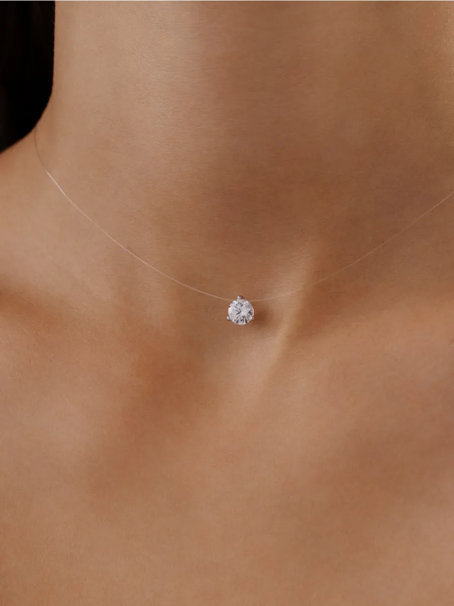 Fishing line with stone silver 925