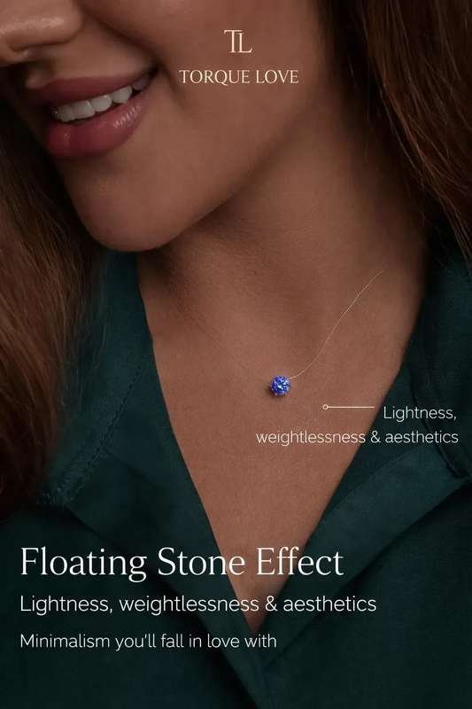 Necklace On A Fishing Line Pendant On - 925 Sterling Silver