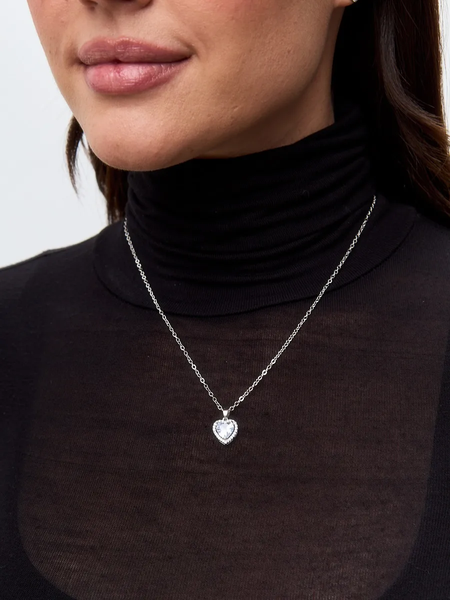 Set In Pandora Style Earrings Ring Necklace - 925 Sterling Silver